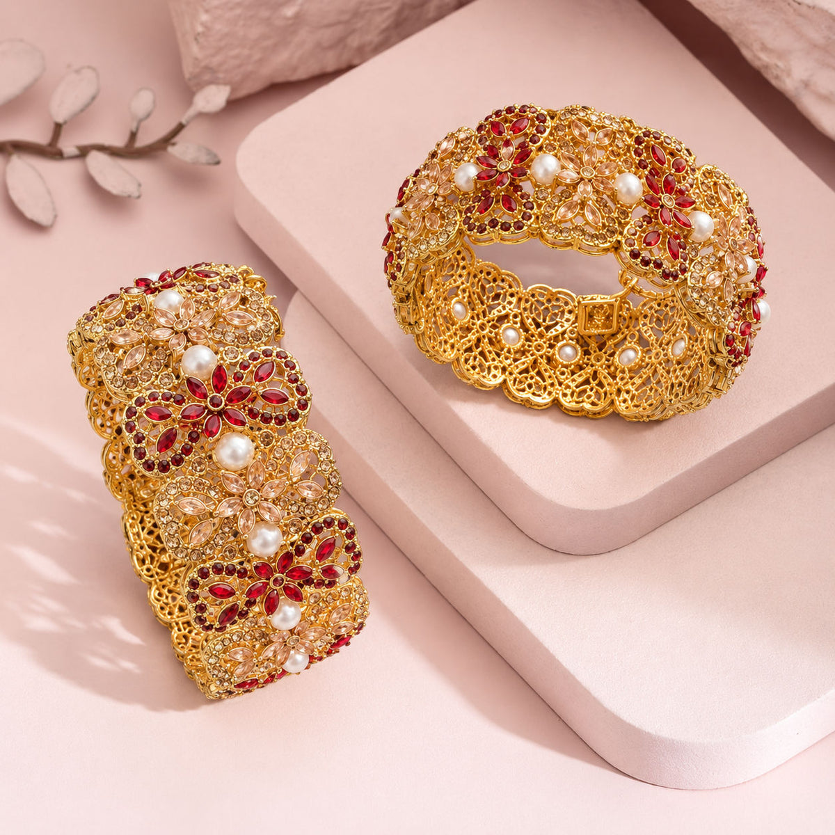 Kehkashaan Pearl Bangle Openable