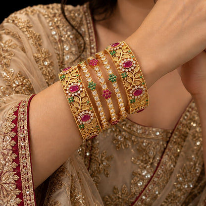 Noor-e-Zevar 5-Piece Bangle & Choori Set