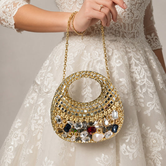 The Enchanted Garden Clutch – Antique Handcrafted Evening Bag