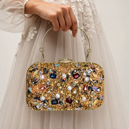 Ophelia Baroque Clutch- Bridal Evening Bag with handle