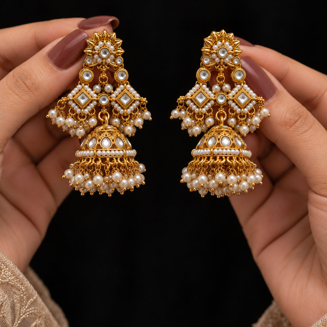 Bahar Kundan Earrings