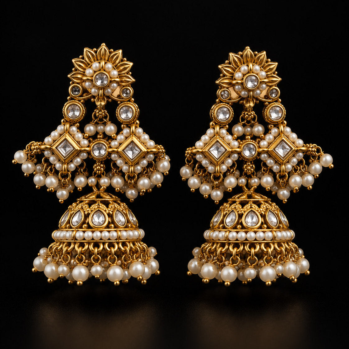 Bahar Kundan Earrings