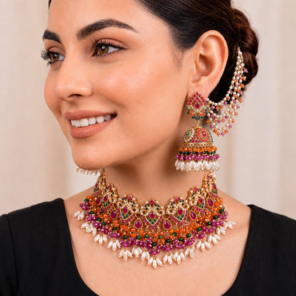 Bridal Naurattan Chokker Set