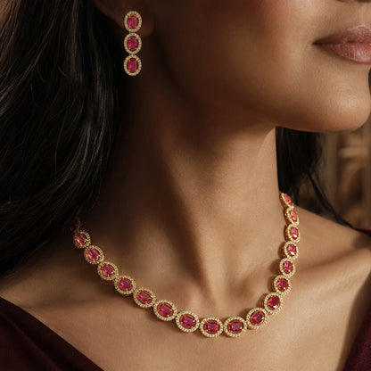 Ziroon Necklace Earring Article Set