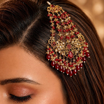Mehrunisa Ruby Kundan Bridal Jewellery Set