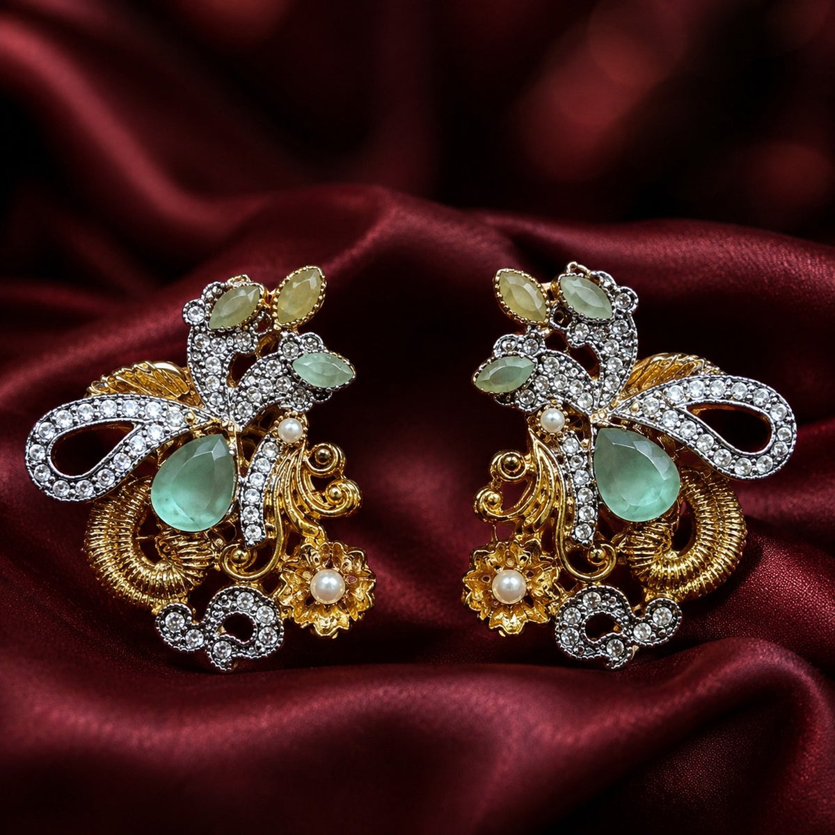 Ornate Gold Statement Earrings