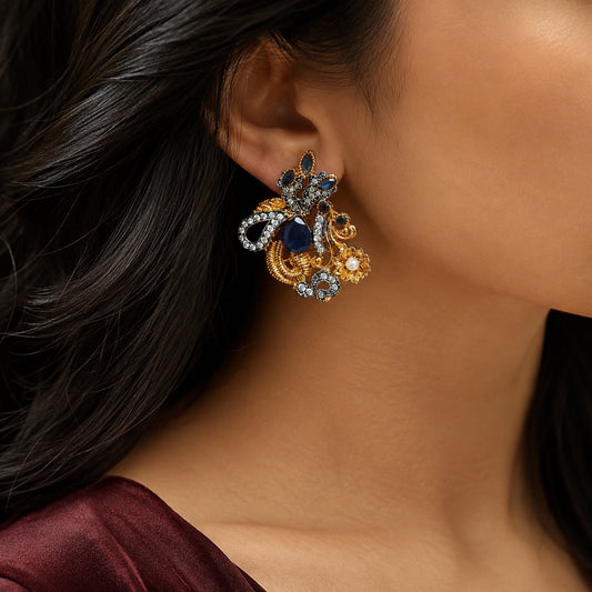 Ornate Gold Statement Earrings