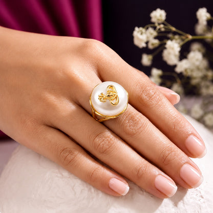 Baroque Pearl Royal Motif Ring