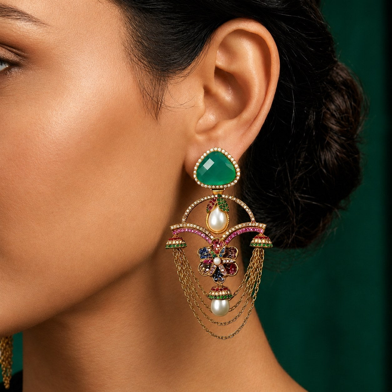Zevar Royal Chain Earrings