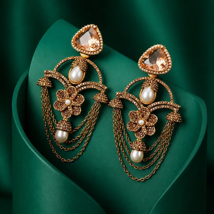 Zevar Royal Chain Earrings