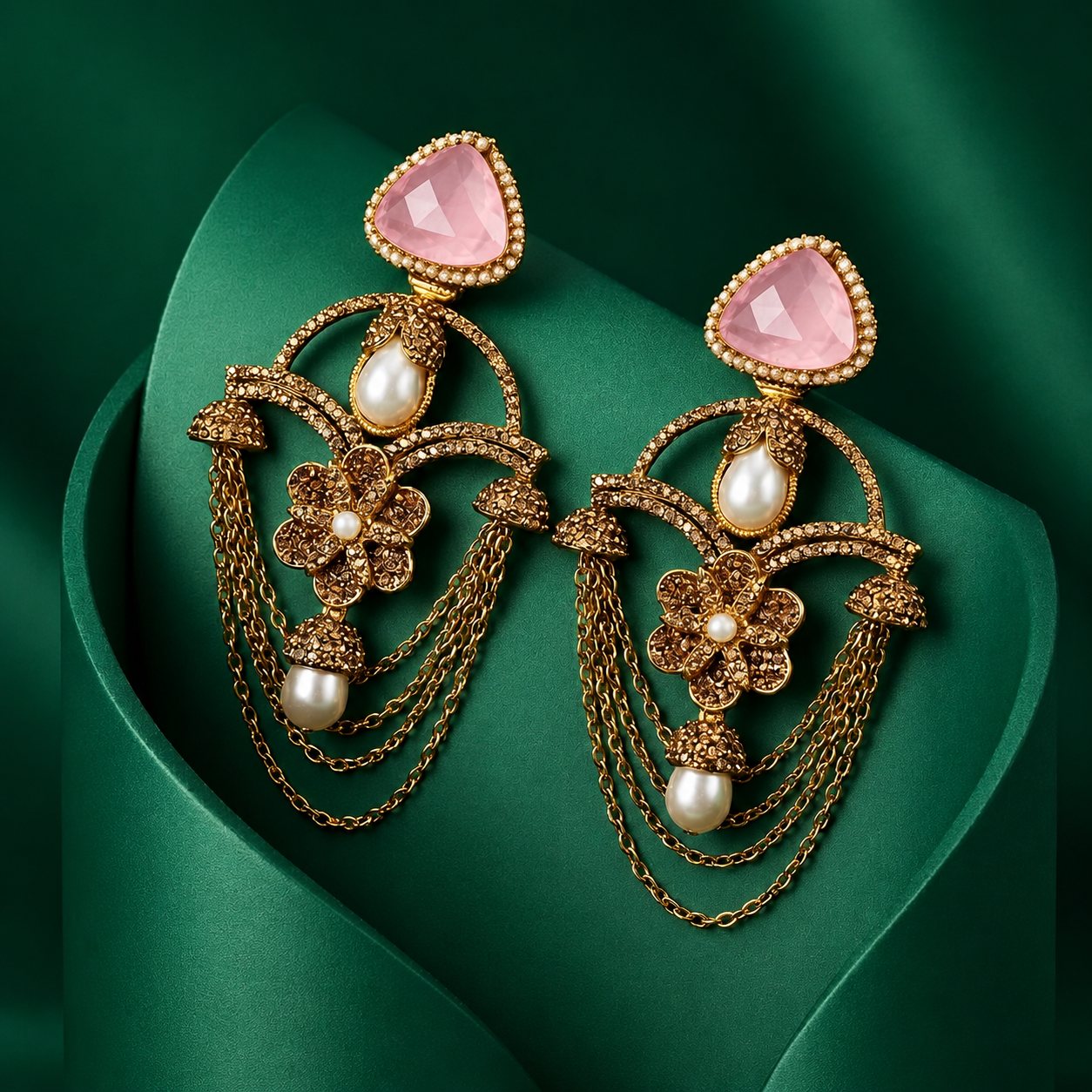 Zevar Royal Chain Earrings