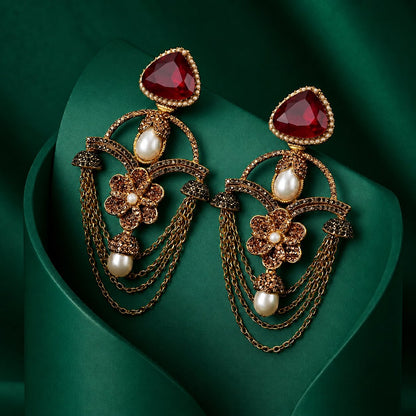 Zevar Royal Chain Earrings