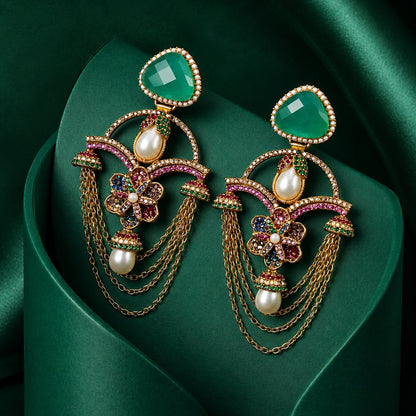 Zevar Royal Chain Earrings
