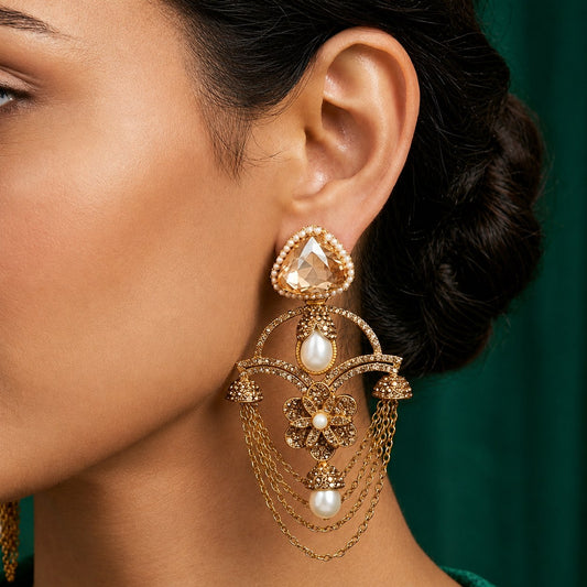 Zevar Royal Chain Earrings