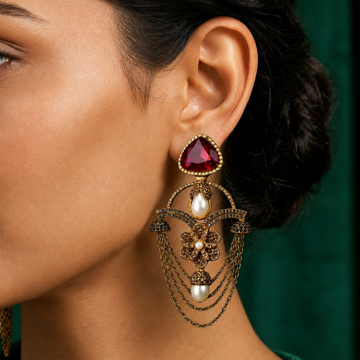 Zevar Royal Chain Earrings