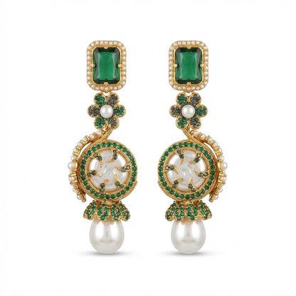 Azure Luxe Baroque Drop Earrings