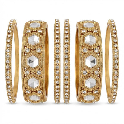 The Royal Hexa-Glow Gold Bangle Set