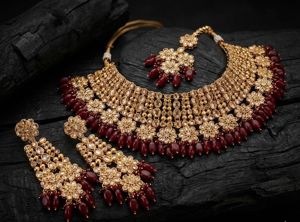 Kundan Stone Set - Red