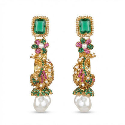 Azure Luxe Baroque Drop Earrings