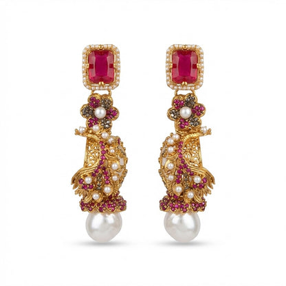 Azure Luxe Baroque Drop Earrings