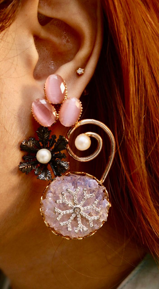 Round Crushed Earring