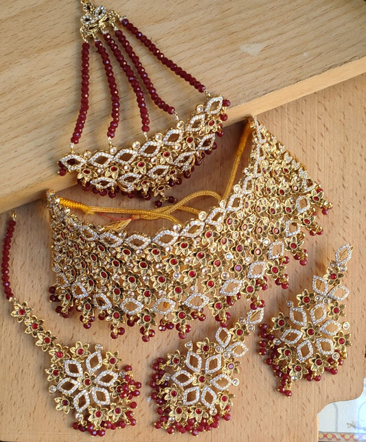 Zircon Collar Bridal Set