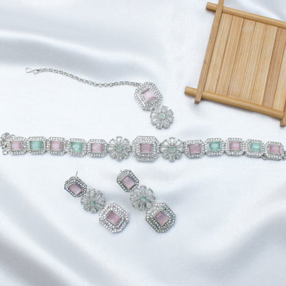 Cubic Zircons Necklace Set
