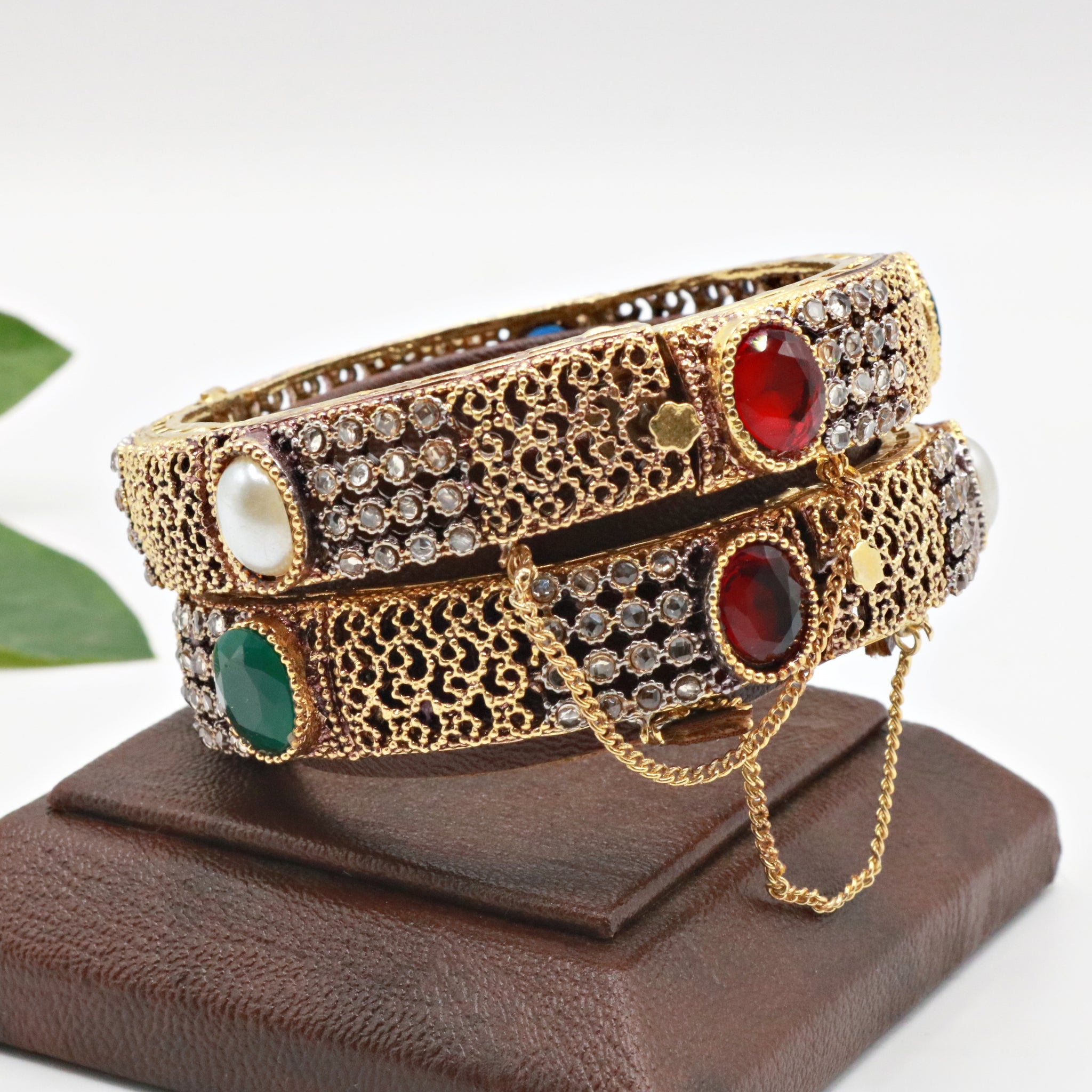 Pearl Beads Studded Bangles